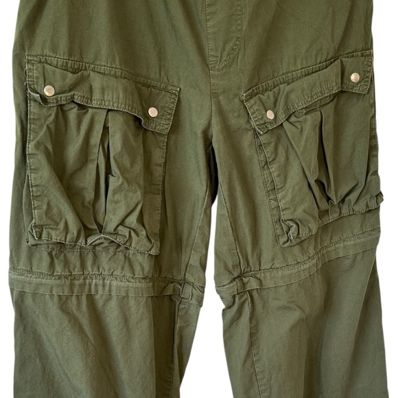 Hot Topic Men's Convertible Cargo Pants 5 Pocket Green Convert to Shorts 32 x 32 - Picture 3 of 9